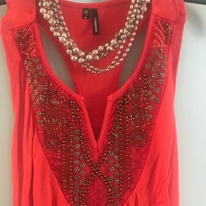 Gorgeous racer-back tank with bling.